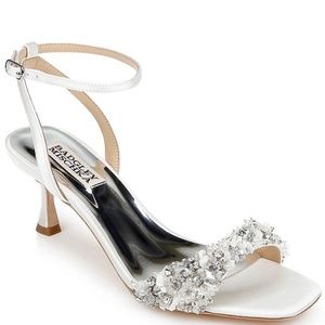 Worn ONE TIME - Badgley Mischa Melissa Rhinestone Kitten Heel